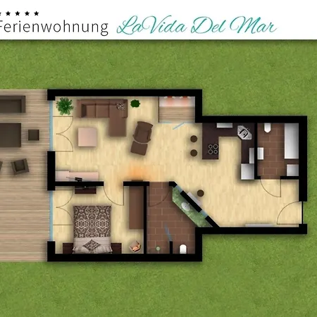Daire Luxus-ferienwohnung Mit Infrarot-sauna, Massagesessel, Terrasse & Strandnaehe In